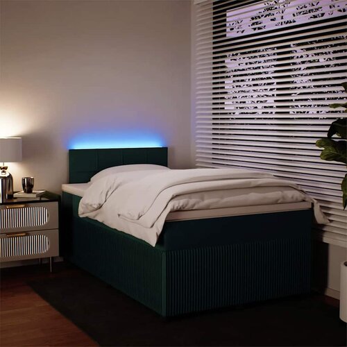 Box spring krevet s madracem tamnozeleni 120x200 cm bar&amp;scaron;unasti Slike