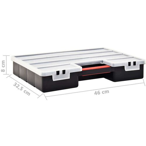 VidaXL Kutije za asortiman 2 kom s podesivim pregradama 460x325x80 mm Slike