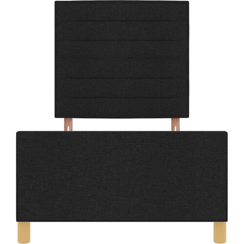  Krevetna konstrukcija s uzglavljem Crna 100 x 200 cm tkanina Slike