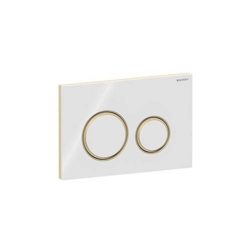 Geberit 115.652.SI.1 Sigma50 White / Brass taster za ugradne vodokotliće dvokoličinski okrugli Cene