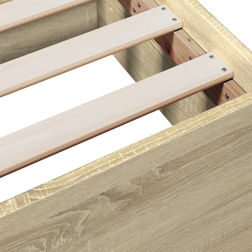  Okvir za krevet s ladicama boja hrasta 90x200 cm Smeđa 90 x 200 cm Slike