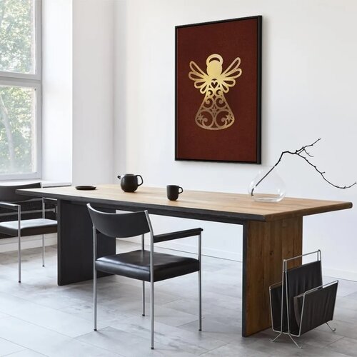  Slika - Angelic Gold (1 Part) Vertical 40x60 U crnom drvenom okviru Slike
