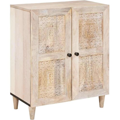 VidaXL Ormarić / Komoda Bijelo 60 x 33 x 75 cm masivno drvo manga Slike