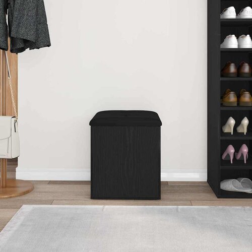  Klupa za pohranu Crni hrast 42 x 42 x 45 cm Konstruirano drvo Slike