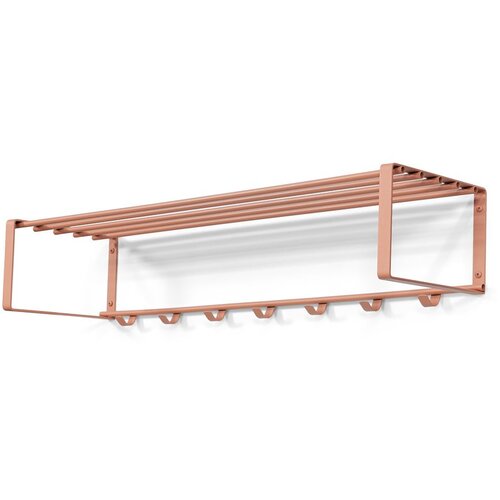 Spinder Design Metalna zidna vje&amp;scaron;alica u boji lososa s policom Rex &amp;ndash; Slike