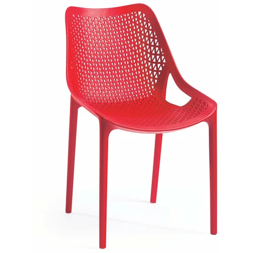 Rojaplast Crvena plastična vrtna stolica Bilros –