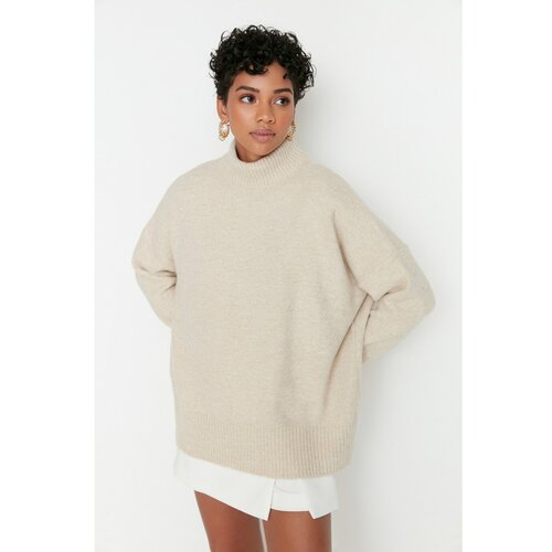 Trendyol Stone Super Oversize Knitwear Sweater Slike