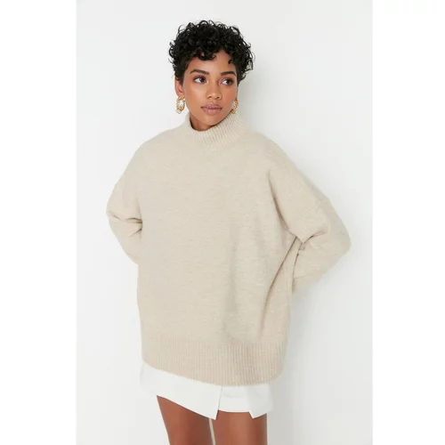 Trendyol Stone Super Oversize Knitwear Sweater