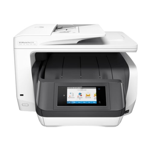 Hp Officejet Pro 8730 All-in-One Printer, A4, Print/Scan/Copy/Fax, Print 24/20ppm, 1200x1200dpi, Scan 1200dpi, duplex/ADF, USB/LAN/WiFi (D9L20A) all-in-one štampač Slike