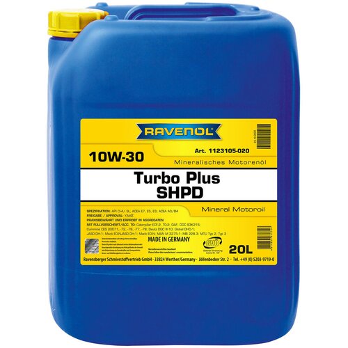 RAVENOL Ulje za motor Turbo Plus SHPD, 10W-30, 20L Cene