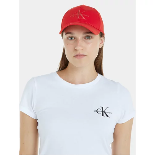 Calvin Klein Jeans Kapa s šiltom Monogram Cap K60K610280 Fiery Red XA7