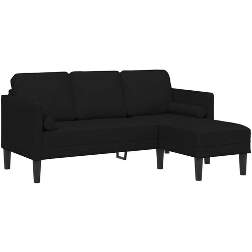 vidaXL Kutna garnitura Crna Masivna bukovina 173 x 131 x 67 cm Cene