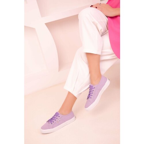 Soho Lilac Linen Women's Sneaker 18111 Slike