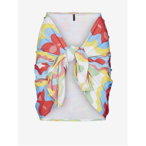Noisy May White-red Women's Patterned Swimwear Scarf Tan - Women Cene