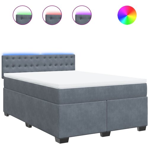 Maison Chic Box spring postelja - Vzmetna postelja z vzmetnico temno siva 160x200 cm žamet SL24689, (21890870) Cene