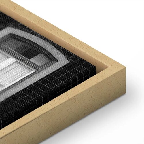  Slika - Patterned Windows (1 Part) Vertical 60x90 U prirodnom drvenom okviru Slike