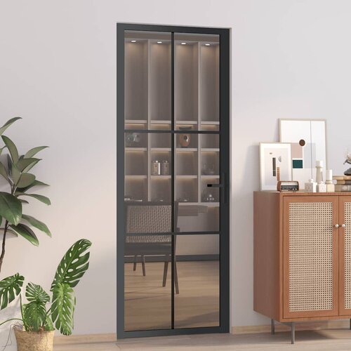  Unutarnja vrata 76 x 201,5 cm crna od ESG stakla i aluminija Cijene