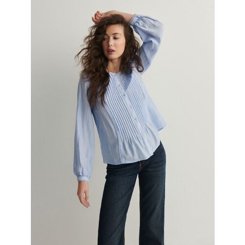 Reserved bluza iz viskoze - modra Cene