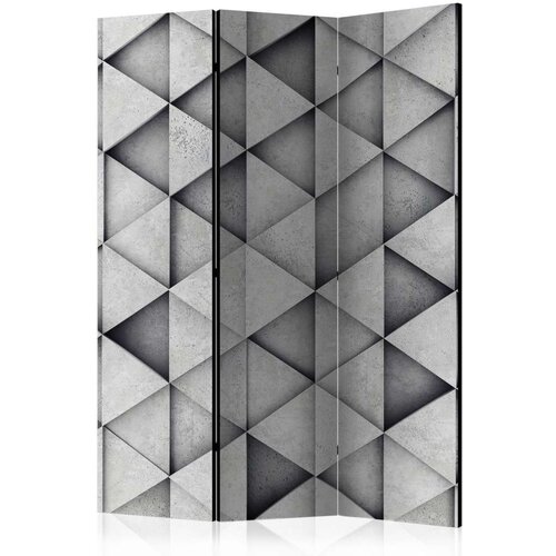  Paravan u 3 dijela - Grey Triangles [Room Dividers] 135x172 Slike