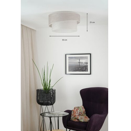 Brilagi plafonsko svetlo dover shine 1xE27/15W/230V prečnik 50 cm siva/krem Slike