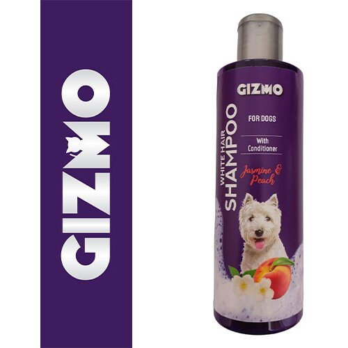 Gizmo šampon za bele pse – sa regeneratorom 250ml jasmin i breskva Slike