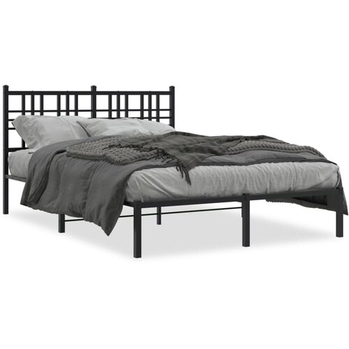 vidaXL Metalni okvir za krevet s uzglavljem crni 140x190 cm Cijene