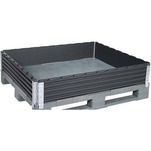 Ratioform natični okvir iz umetne mase, de 2 kosa, za industrijsko paleto 1200 x 1000 mm, diagonalno zložljivo, s 4 tečaji, od 5 de Slike