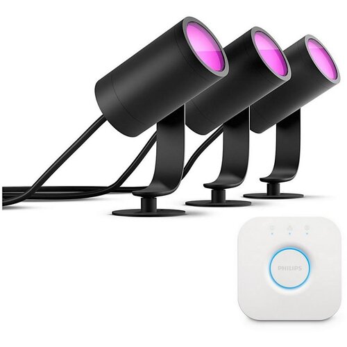Philips Komplet 3x LED spot svetiljke Hue LILY, 8W/230V, IP65 + Hue bridge Slike