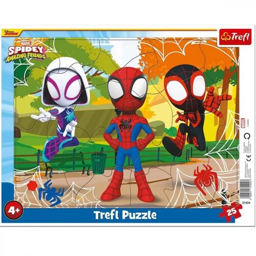 Trefl Spidey i njegovi čudesni prijatelji, puzzle od 25 dijelova s okvirom - Cijene