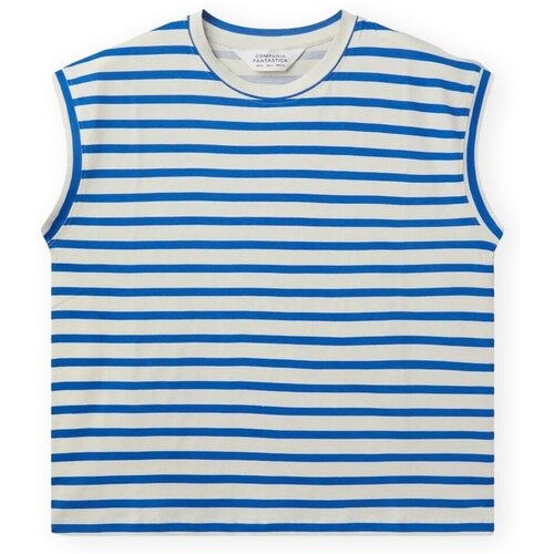 Compania Fantastica COMPAÑIA FANTÁSTICA T-Shirt 42101 - White/Blue Bijela Cijene