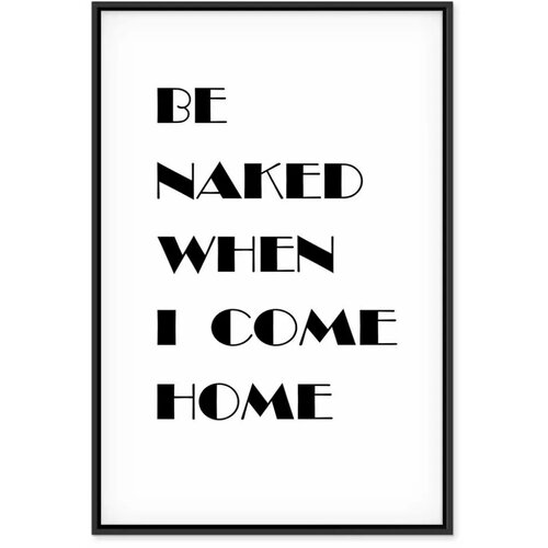  Slika - Homecoming (1-part) - Black and White English Inscriptions 40x60 U crnom drvenom okviru Slike