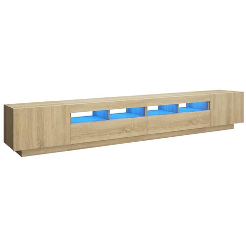 Maison Chic TV omarica - TV stojalo - Televizijska omarica z LED lučkami sonoma hrast 260x35x40 cm, (21699399) Cene