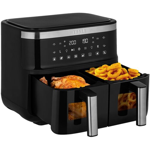 Tesla AirCook DualZone Q450 XXL multifunkcijski dvojni digitalni cvrtnik na vroč zrak, (21873283) Slike