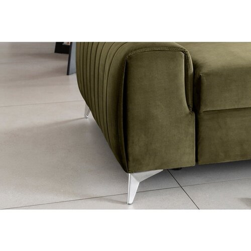 ELTAP Kaki zelena bar&amp;scaron;unasti sklopiva sofa 261 cm Laurence &amp;ndash; Slike
