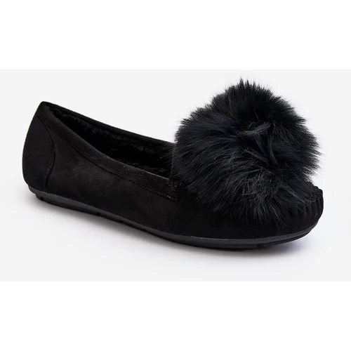 Kesi Women's loafers with fur black Novas