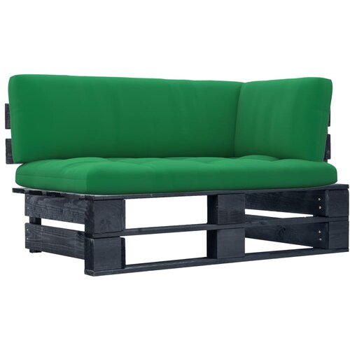  Kutna vrtna sofa od paleta od crno impregnirane borovine Slike
