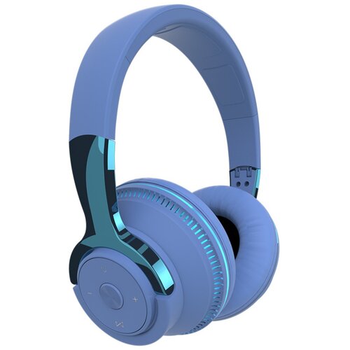 INF Barvne over-ear Bluetooth slu&scaron;alke 40mm, RGB luč, 24h predvajanja Blue, (5000296261) Cene