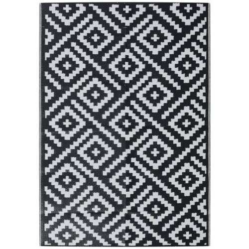 Maison Chic Zunanja Preproga, Rug bela in črna 140x200 cm PP, (22122375) Cene