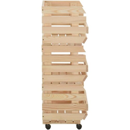 VidaXL Kolica za povrće 77 x 30 x 80 cm od masivne borovine Slike