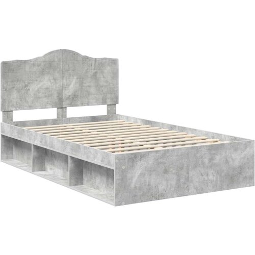 Okvir za krevet Beton 120 x 200 cm Čvrsto borovo drvo Slike