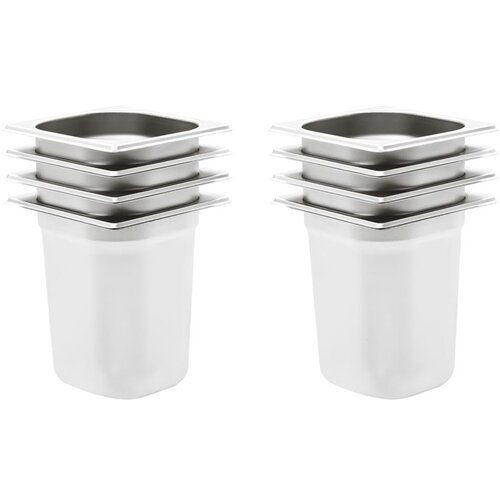  Gastronomske posode 8 kosov GN 1/6 200 mm nerjaveče jeklo Cene