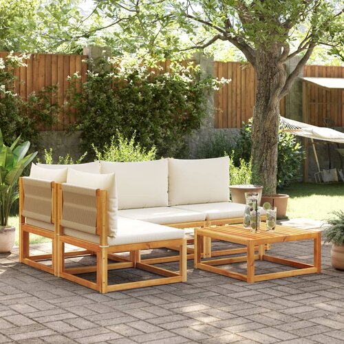 vidaXL 5-dijelna set vrtnih sofa od masivnog drva bagrema s jastucima Cene