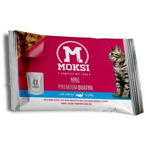 Moksi preliv za mačke losos žele 4x100gr Cene