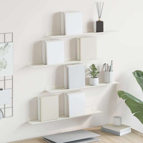  Polica na zidu s policom Zidne 4 pcs Bijelo 60 x 9 x 2 5 cm - Bijelo 60 x 9 cm 4 Cijene