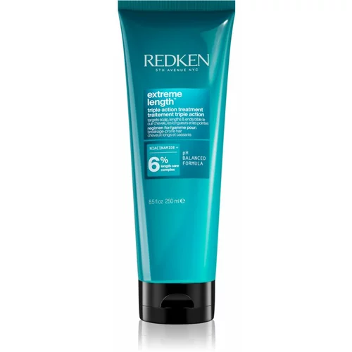 Redken Extreme Length Triple Action Treatment maska za kosu za oslabljenu kosu za oštećenu kosu 250 ml