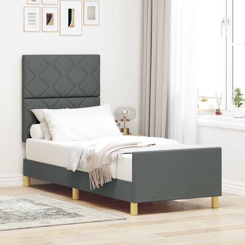  Krevetna konstrukcija Tamno siva 80 x 200 cm tkanina Cijene