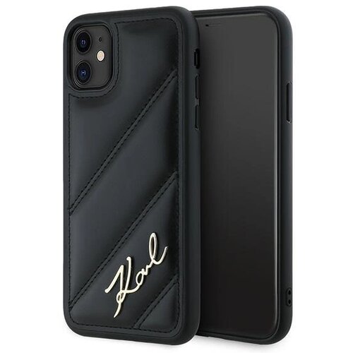 Karl Lagerfeld PREŠIT OVITEK DIAGONAL SCRIPT ZA IPHONE 11 XR ČRN, (21897048) Cene