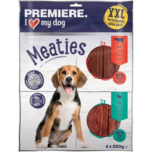 Premiere pribolj&scaron;ek za pse Meaties XXL govedina in raca 4x250 g Cene