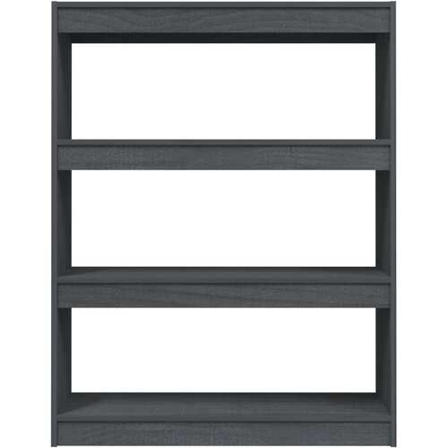  za knjige / sobna pregrada sivi 100x30x103 cm borovina Slike