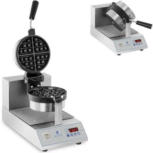 Royal Catering rotacijski pekač za vaflje z okroglimi četrtinami. 18 cm 1300 w RCWM-1300-RE, (21618153) Slike